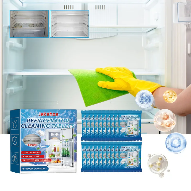 

Multi Purpose Cleaning Tablets Grease Odor Removal For Refrigerator Microwave Oven Kitchen Deep Clean Made Easy