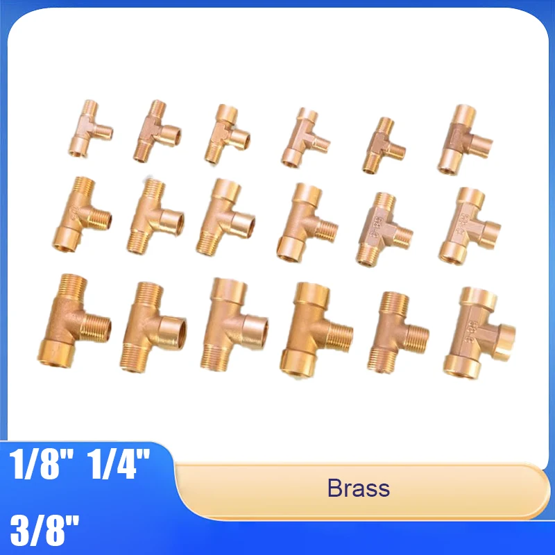 

Three-Way Three-Inner Wire Joint Three-Outer Teeth Three Outer Wire Reducer Brass Pneumatic Mechanical Accessories 1-3 Point