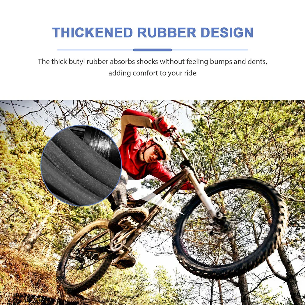 1Set Bike Tire Tube Replacement High Strength Bike Inner Tube for Road Durable Shock Absorbing Includes Tire Lever Patch