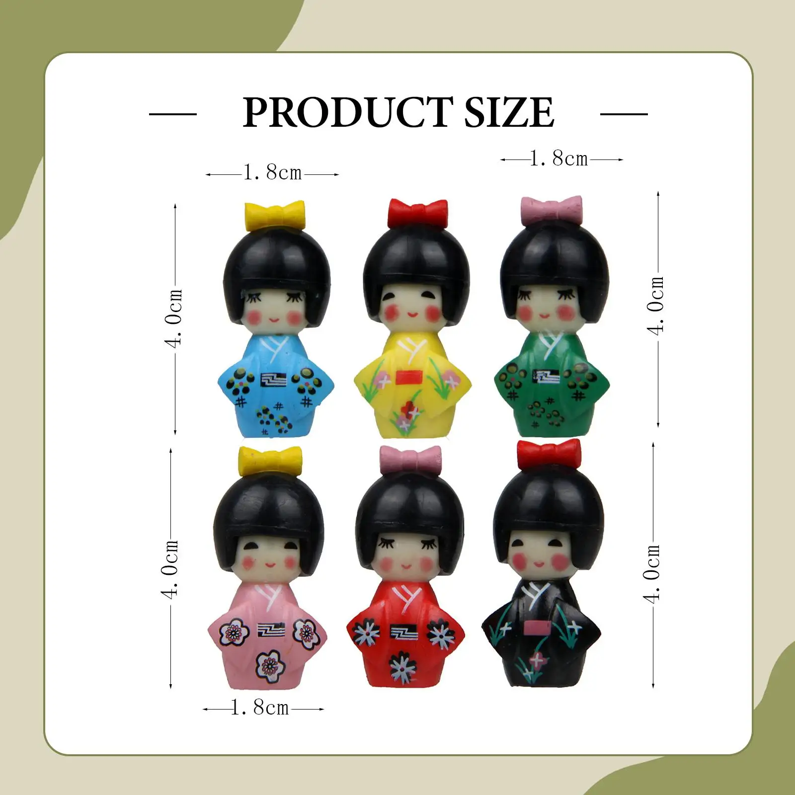Japanische Mädchenpuppe im traditionellen Kimono, PVC-Sammelfigur, Miniatur-Statue für moderne Raumdekoration