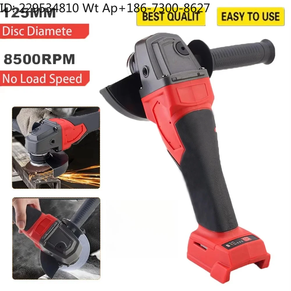 125mm Electric Angle Grinder 3 Gear Brushless Cordless Cutting Polishing Grinding Power Tool For 18V Pin