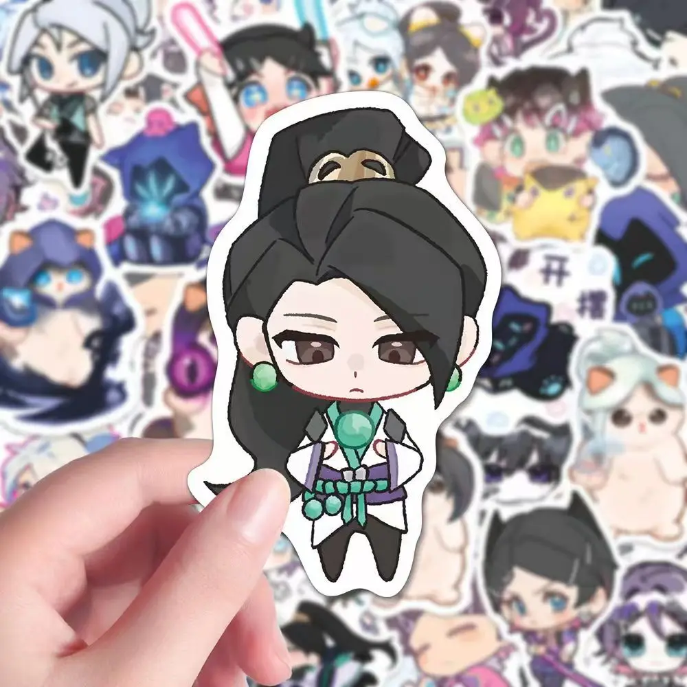 60 Leuke Valorant Stickers voor Laptops Bagage Gitaren Skateboards Briefpapier Kinderen Rollenspel Anime Games Waterdichte Decals