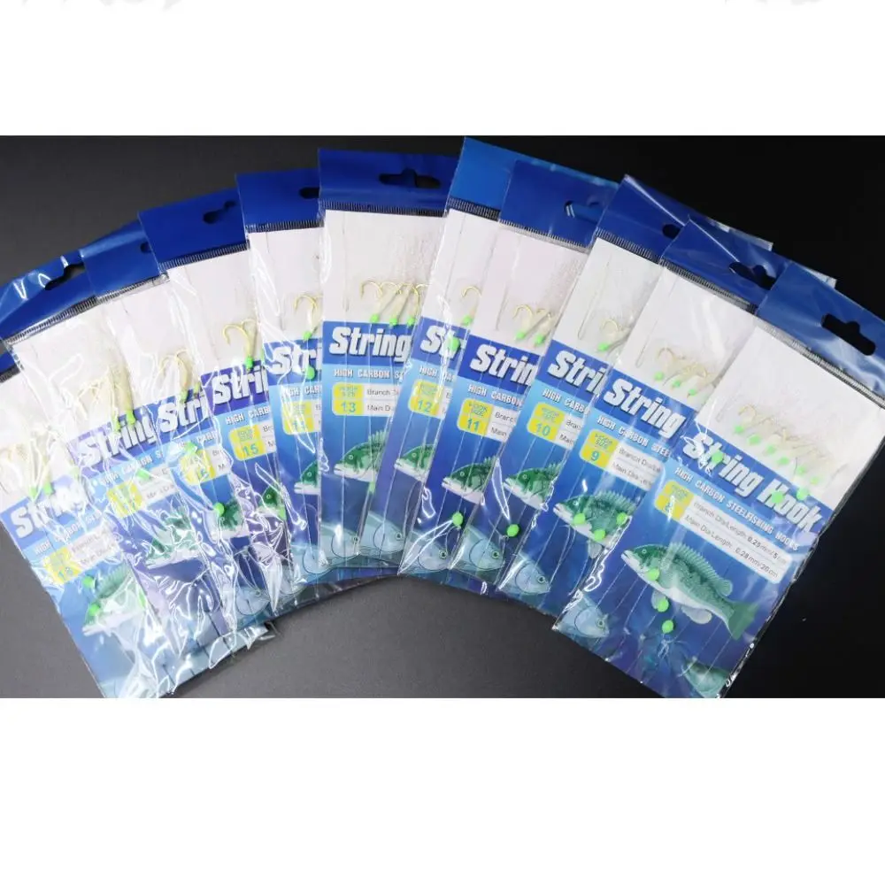 

Noctilucine Mackerel Feathers Bass Cod Freshwater Fishing Rigs Sea Fishing Tackle Treble Fishing Lures Fishing Sabiki Rigs