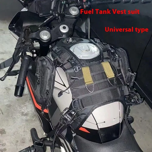 Imagen 2 del producto Chaleco de tanque de combustible para motocicleta, suministros, accesorios, barras protectoras, bolsa impermeable, Base de montaje, equipo esencial para motociclista