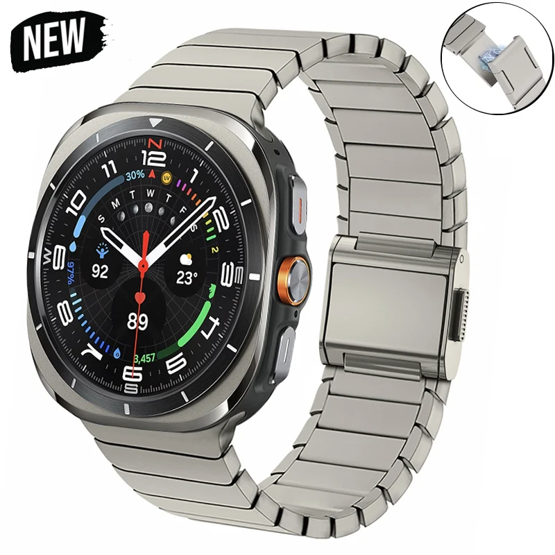 

Магнитный ремешок из нержавеющей стали для Samsung Galaxy Ultra MEN, деловой браслет для Galaxy Ultra 47 мм, без зазоров, замененные аксессуары