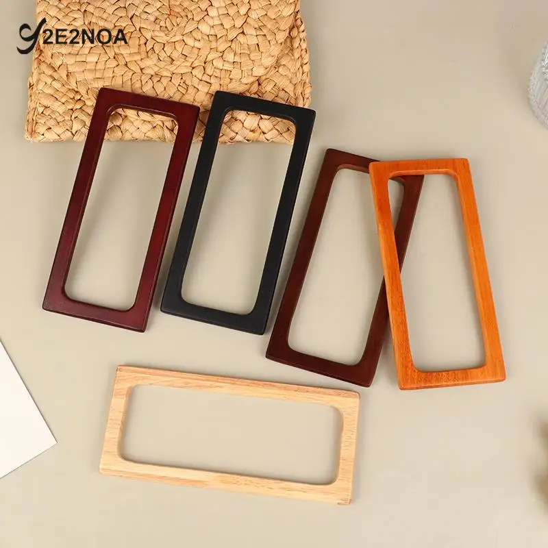 Alças De Moldura Quadrada De Madeira Para Sacos, Suportes De Costura DIY, Fabricação De Bolsas, Acessórios De Bolsas