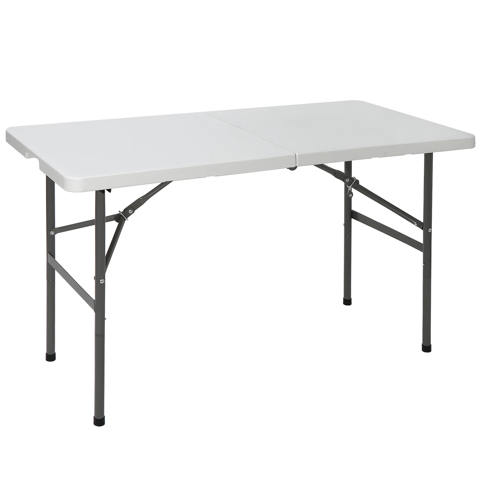 

4 Inch Lightweight Foldable Plastic Table for Indoor Outdoor Picnic Camping Dining Party Portable Camp Table White