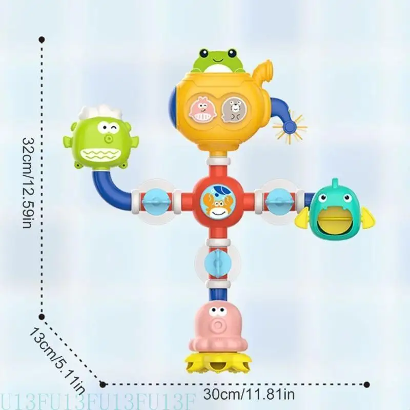 

U13F Colorful Assembly Bathing Toy For Toddler Assembly Water Pipe Fun Cognitive Toy