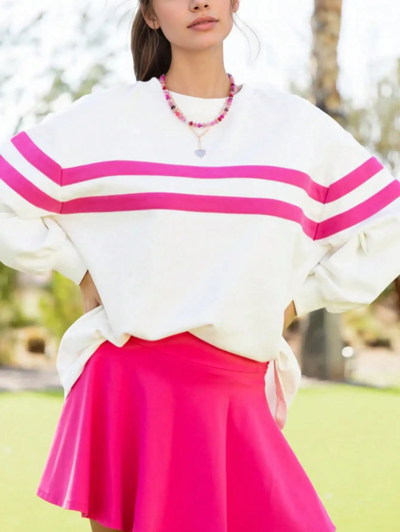 

Casual Sweatshirt & Skirt Outfit | Y2K Streetwear Loungewear Sporty Set | College Aesthetic Outfit | Cozy Matching Set