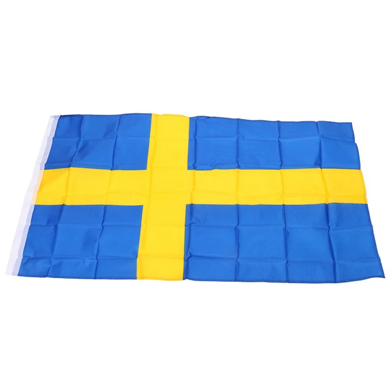 90X150cm The Swedish National FlagHanging SE Konungariket Sverige Sweden Flags Polyester SWE Blue With Gold Cross Sweden Banner