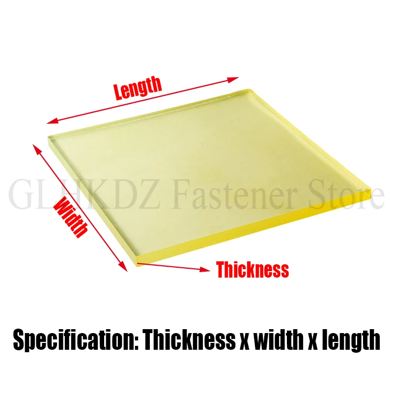 1PCS PU Polyurethane Sheet Thickness 1-15mm Beef Tendon Board Elastic Wear Resistant Rubber Sheet Buffer Shock Absorption Plate