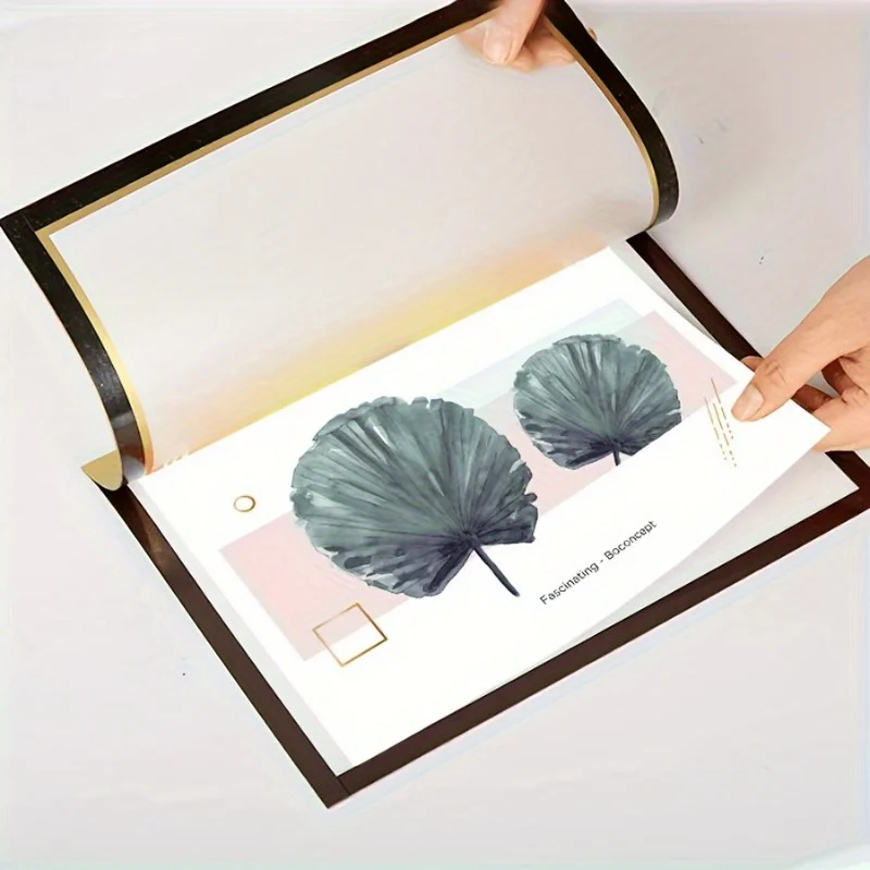 1pc Simple A4 with Adhesive Backing Sticky Magnetic Suction File Bag Advertising Display Sign image 3