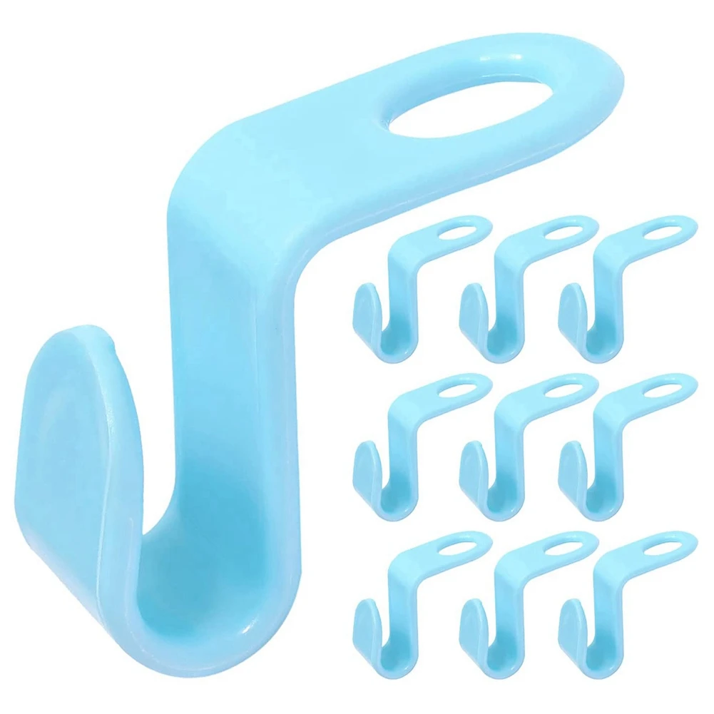 Hanger Connector Hooks, 200 Pcs Coat Clothes Hanger Hooks Super Space Saving Hangers for Wardrobes, Blue