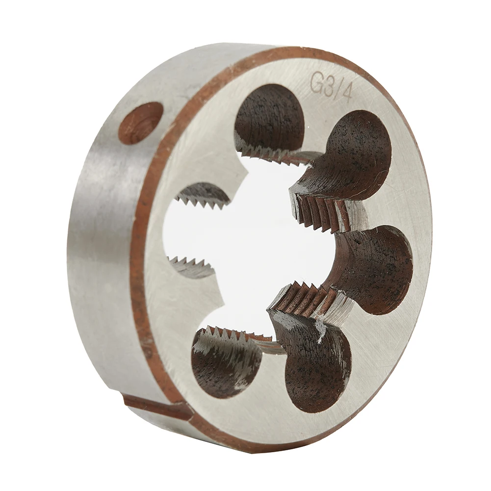 

HSS Pipe Threads Round Dies Taps & Die 1/8 1/4 3/8 1/2 3/4 HSS High Speed Steel Pipe Thread Round Die Hand Tools Tap Die