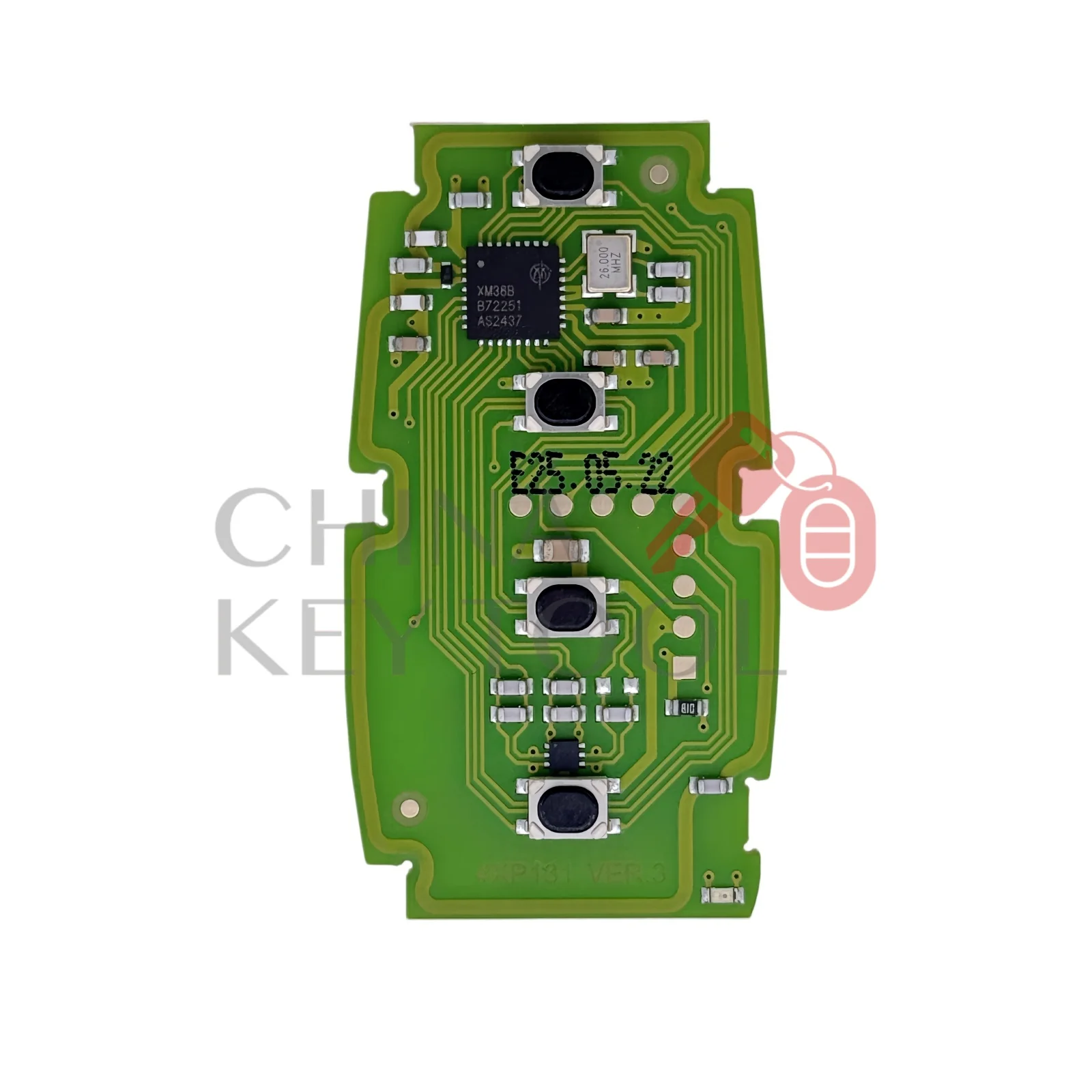 Xhorse VVDI XSSBR1EN Universal Smart Key PCB with 3/4 Buttons Key Shell for Subaru Type Works with VVDI Key Tool