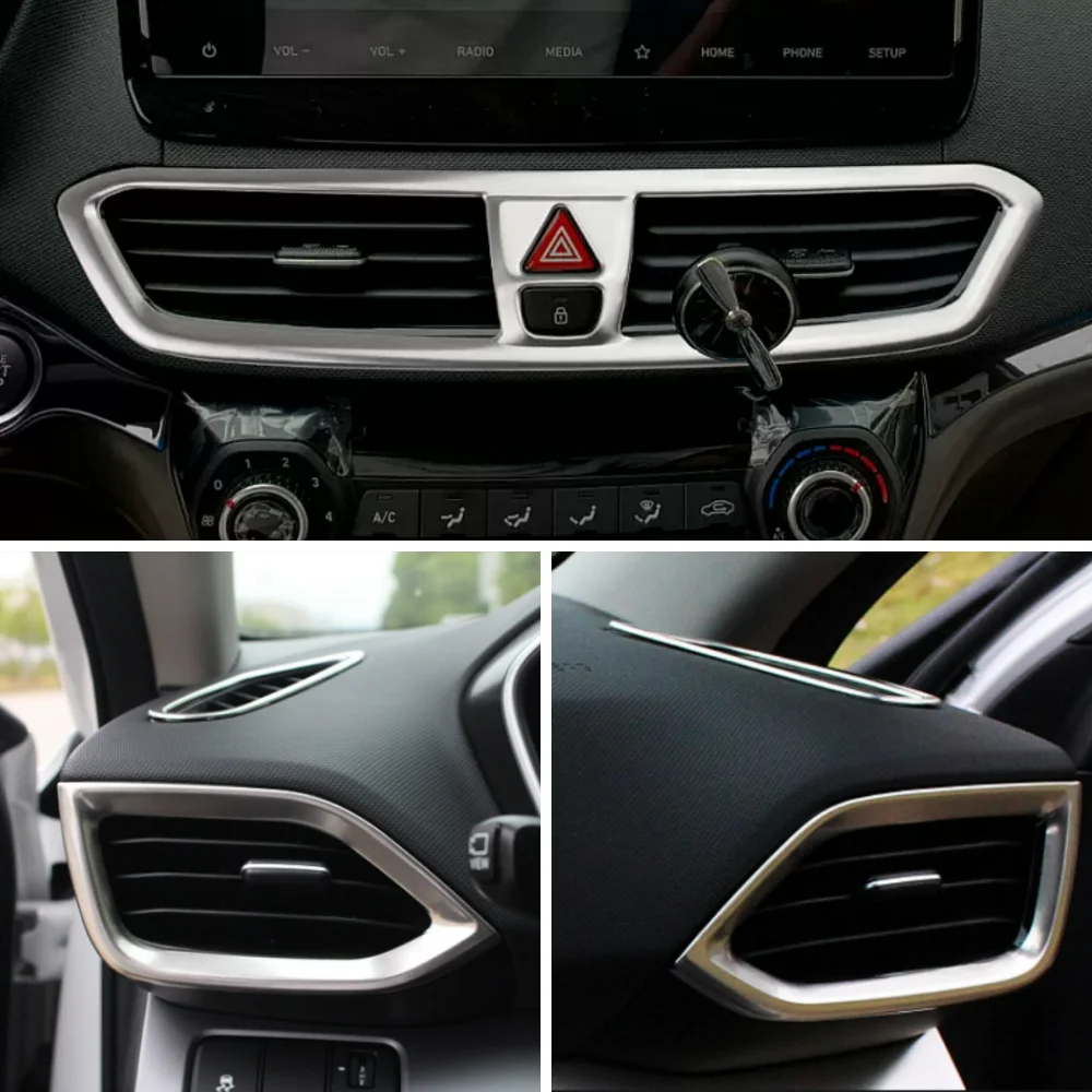 

LHD для Hyundai FESTA 2018, аксессуары для интерьера, центральный кондиционер, розетка переменного тока, вентиляционная рамка, накладка