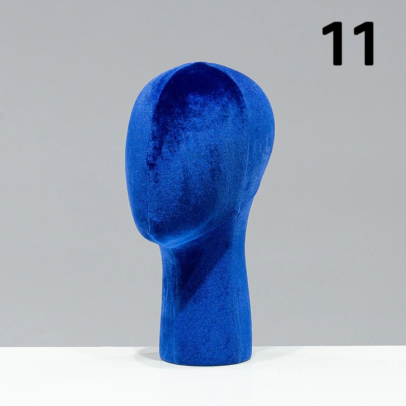 33 cm fluwelen mannequins hoofdprops voor sieradendisplay en reclamefotografie decor winkelcentrum raam hoed brilhouder