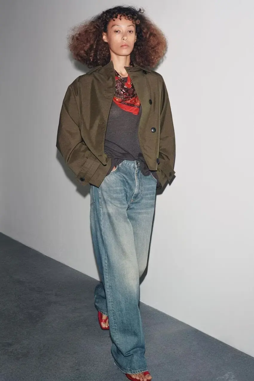 

BB6794 Осенняя новая женская одежда 2021, свободная повседневная водонепроницаемая ветровка в европейском и американском стиле 0548242