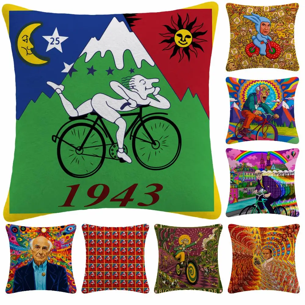 Art Vintage A-Albert Hoffman Cushion Cover Soft Plush Decorative Sofa Bedroom Living Room Car Dorm Home Decor Gift