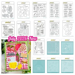 July 2026 New Honey Bee Picnic Table Citrus Fruit Medley Metal Cutting Dies Stamp for DIY Handmade Album Photo Scrapbook Calenda