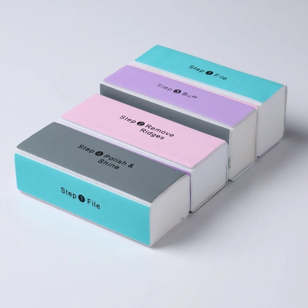 5Pcs Rectangular Nail Buffer Block Sponge Nail Polisher Sanding File Professional Manicure Buffer Home & Salon Nail DIY Supplies