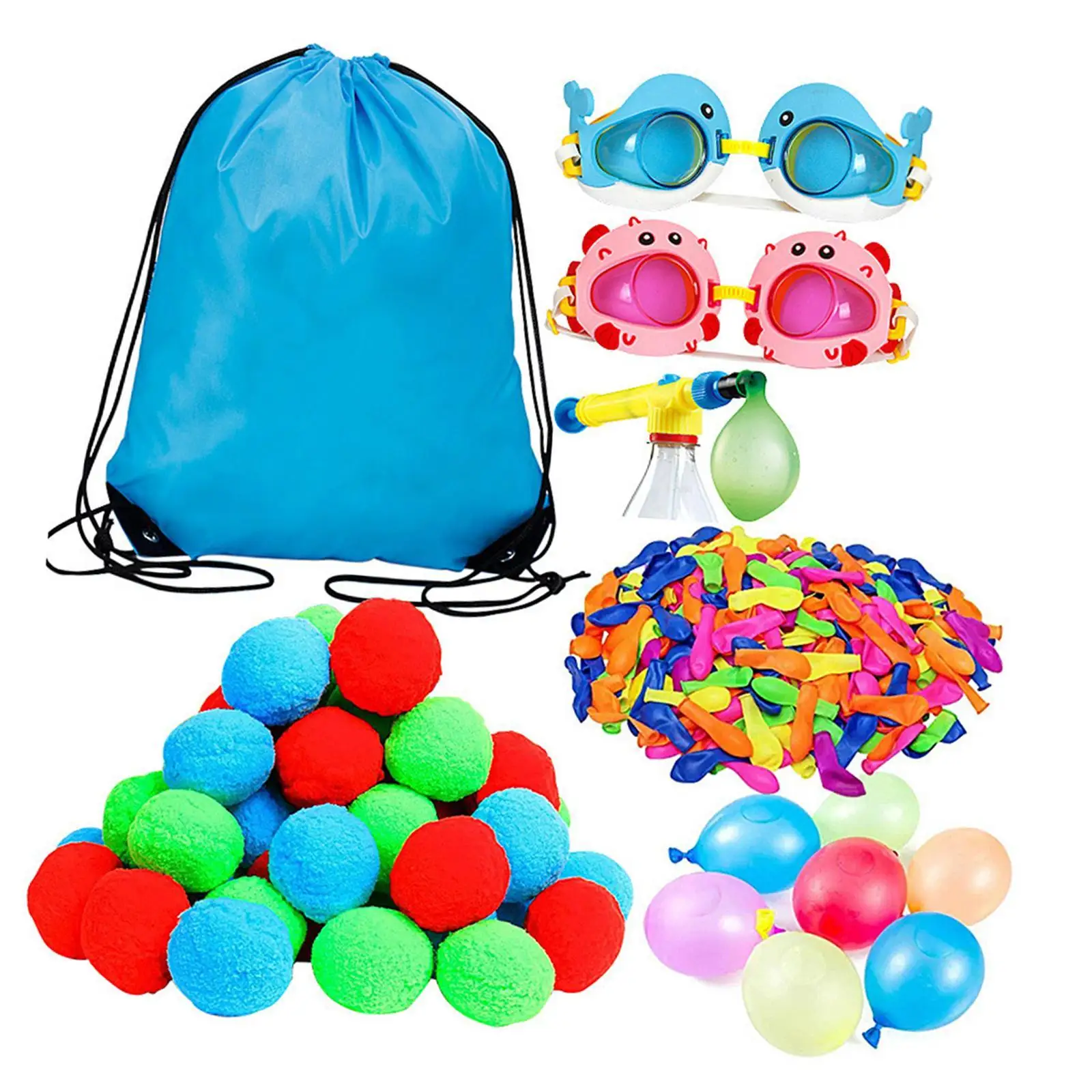 كرات رذاذ الماء مع حقيبة ظهر مع نظارات ألعاب مائية ممتعة بالونات مائية #3