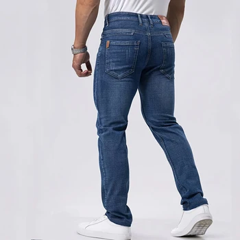 Spring Autumn Business Men Jeans Casual Straight Stretch Fashion Classic Black Sky Blue Grey Work Denim Trousers Brand Clothing 2 Spring Autumn Business Men Jeans Casual Straight Stretch Fashion Classic Black Sky Blue Grey Work Denim Trousers Brand Clothing 2