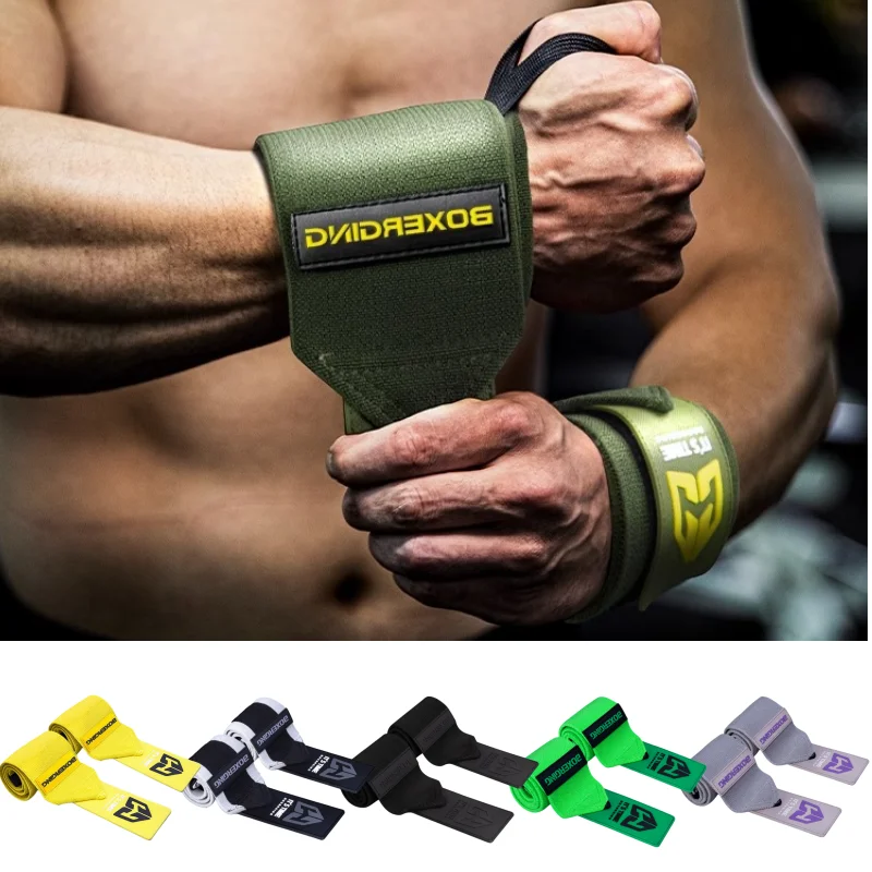 Weightlifting Wrist Wraps 56CM Professional Grade Wrist Support Strap with Heavy Duty Thumb Loop for Men Women Strength Training