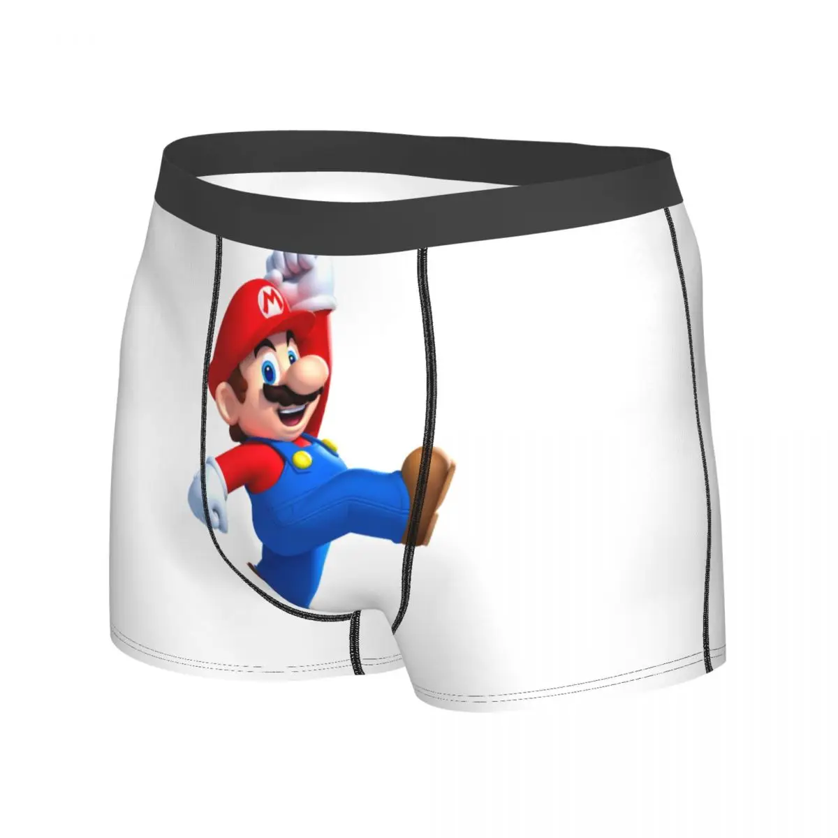 Super-Marios Underwear Classic Panties Customs Boxer Brief For Male 3D Pouch Plus Size Trunk