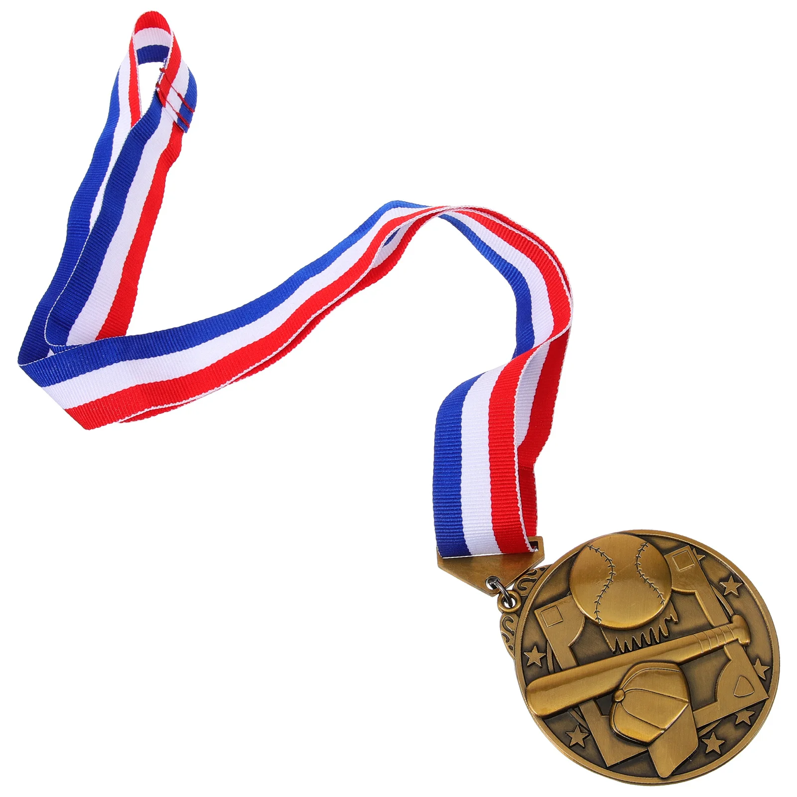 

Baseball Medal Award Winner Trophy for Competition Party Recognition Decorative Sports Zinc Alloy Round Medal with Ribbon