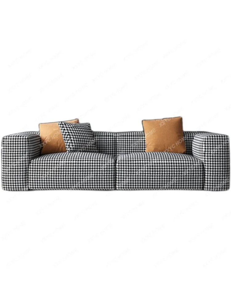 

New Light Luxury Houndstooth Fabric Sofa Simple Modern Designer Villa Hotel Sofa