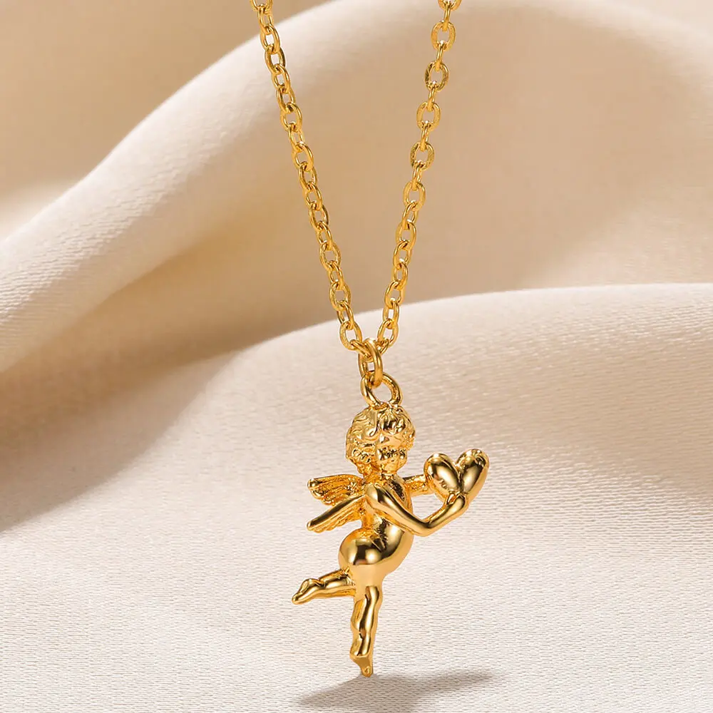 Vintage Sword Go Through Heart Charm Necklace for Women Arrow of Love Rose Flower Pendant Choker Gothic Clavicle Chains Jewelry