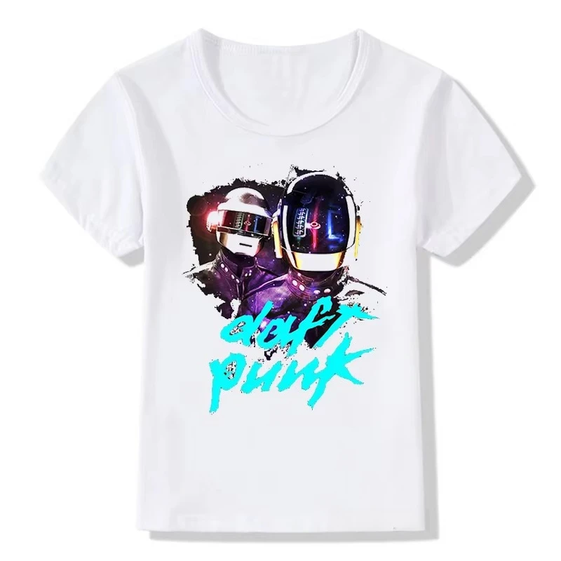 

2025 New Hot-selling T-shirt Daft Punk Electronic Music Combination Graphic Print Shirt Summer Men's and Women's Clothing