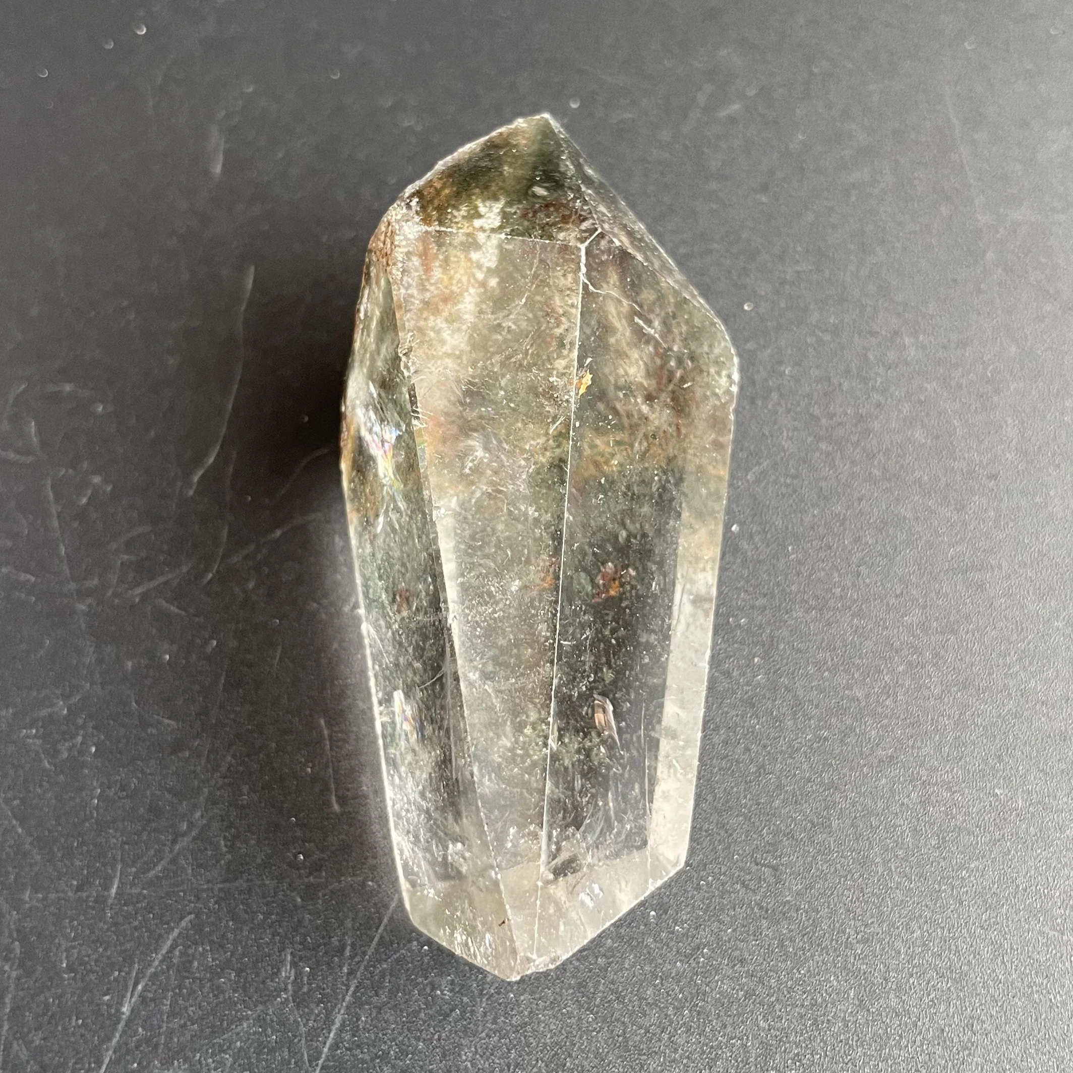 

41g Natural Green Phantom Free Form Crystal Rock Decoration Rough Polished Quartz Stone Healing Z884