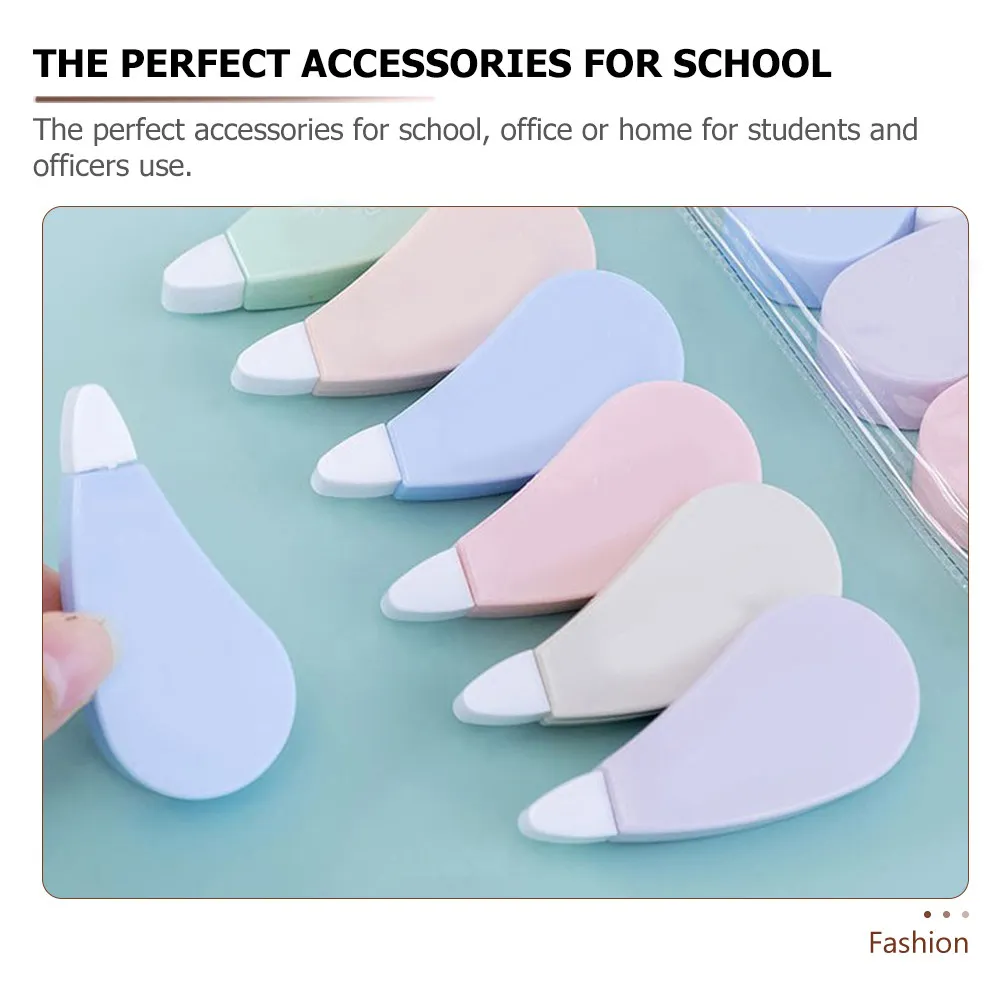 10Pcs Portable Correction Tape Smooth Writing Ergonomic Design for Students Office School Supplies Correction Tape Daily Use