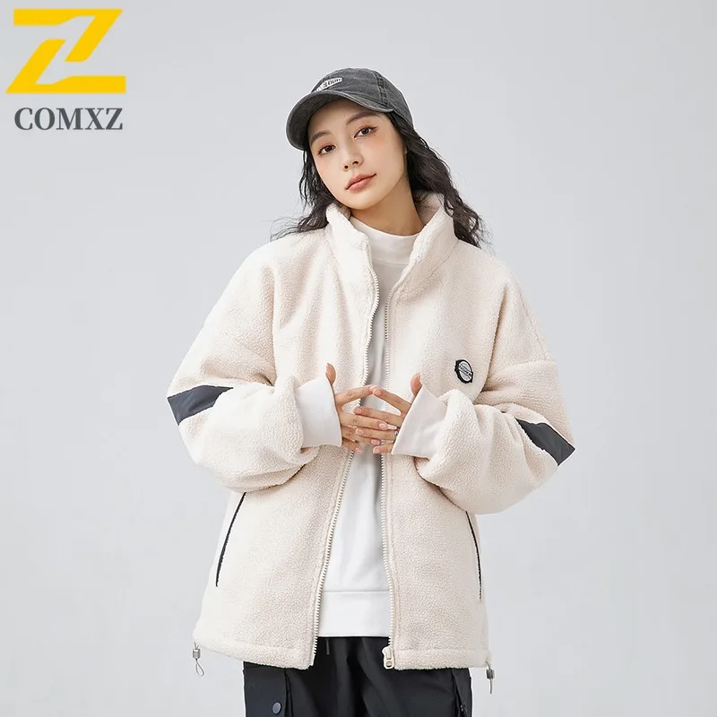 

COMXZ Мужская хлопковая стеганая куртка, стильная ветрозащитная легкая зимняя куртка для снежного туризма, 2025 г., велосипедное минималистское стеганое пальто