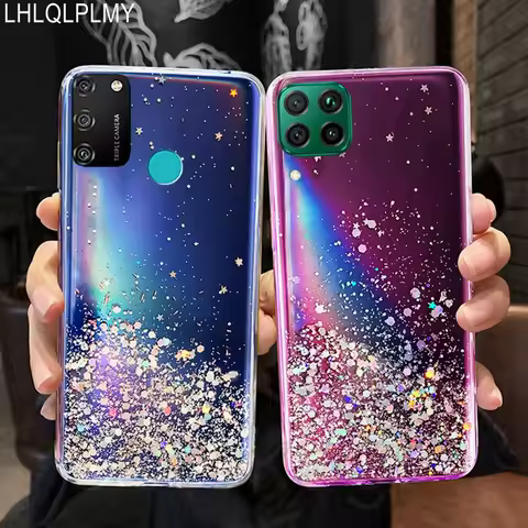 Bling Star Glitter Silicone Case For Samsung Galaxy A03 A02 A12 A22 A32 A42 A52 A72 M52 5G M12 M22 M32 M51 M21 M31 S M54 Cover