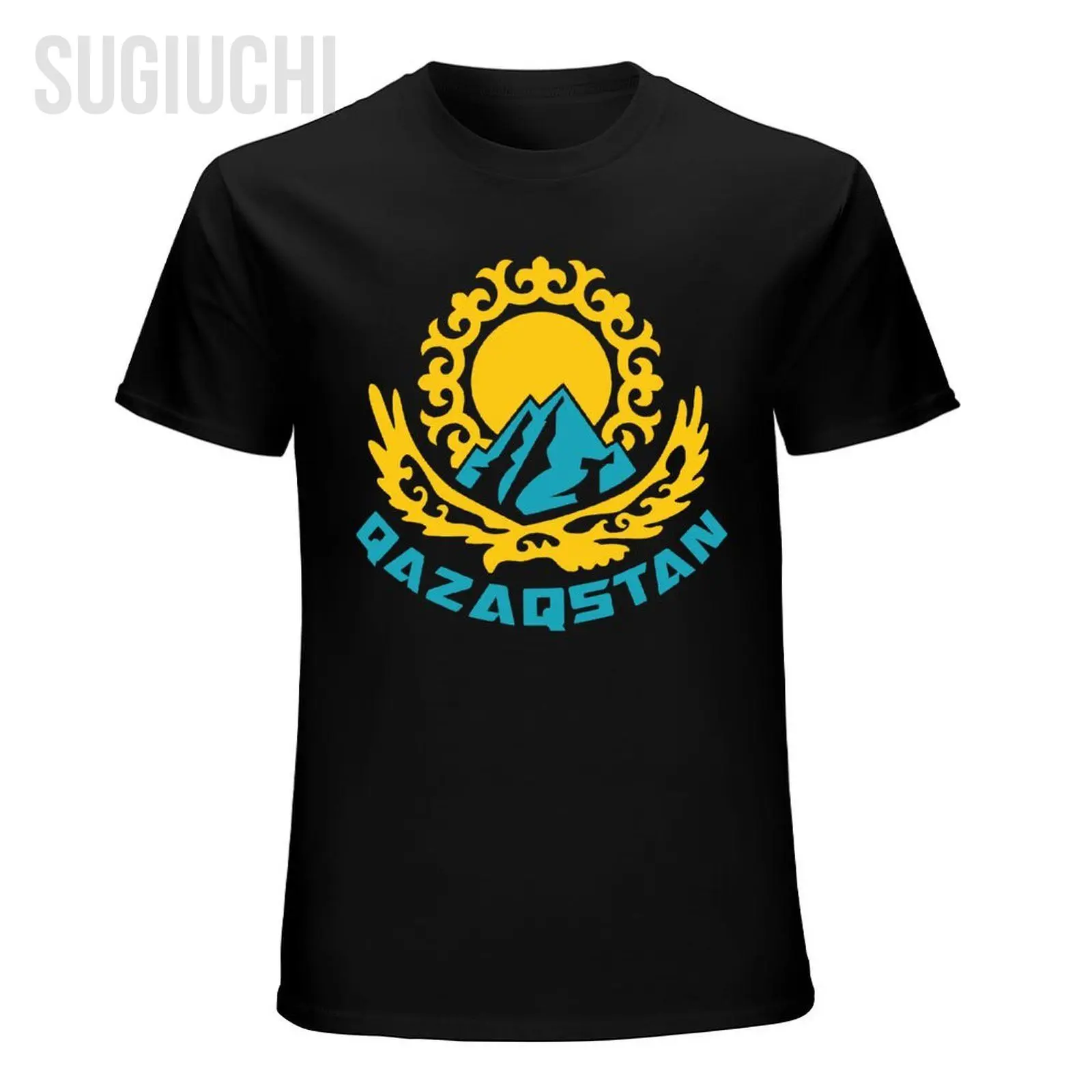 Unisex Men Kazakh Kazakhstan Flag QAZAQSTAN Tshirt Tees T Shirts Women Boys 100% Cotton T-Shirt