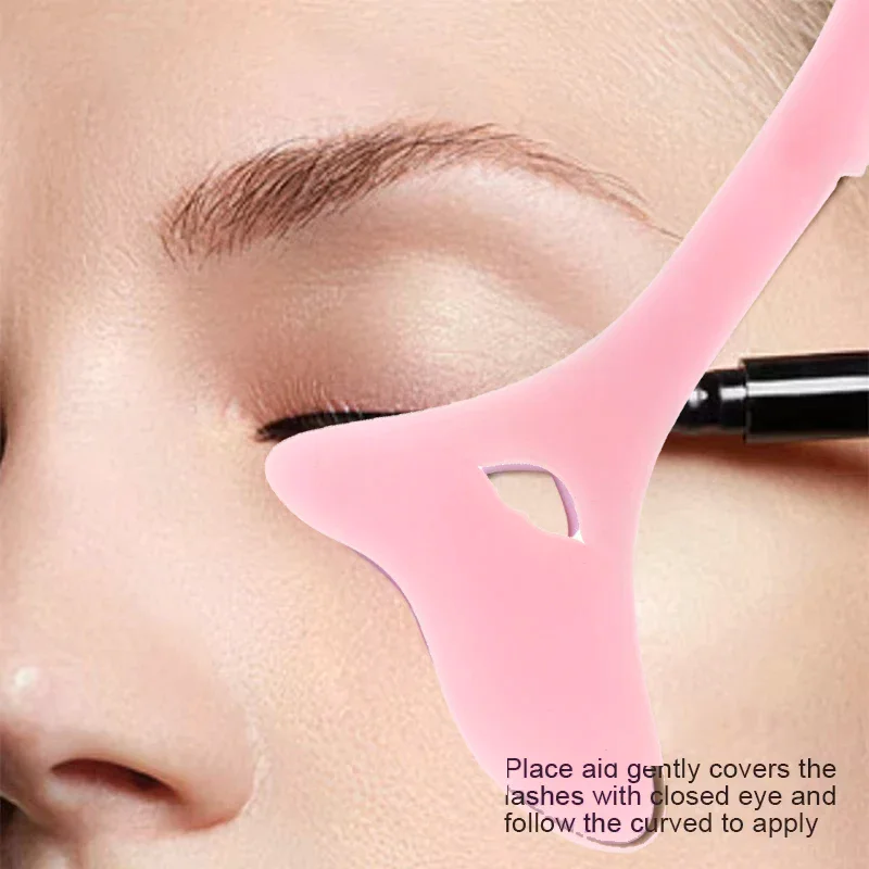 Multi-functional Eyeliner Stencil Wing Tips Silicone Eyeliner Aid Drawing Lipstick Wearing Assistant Baffle Reusable Makeup