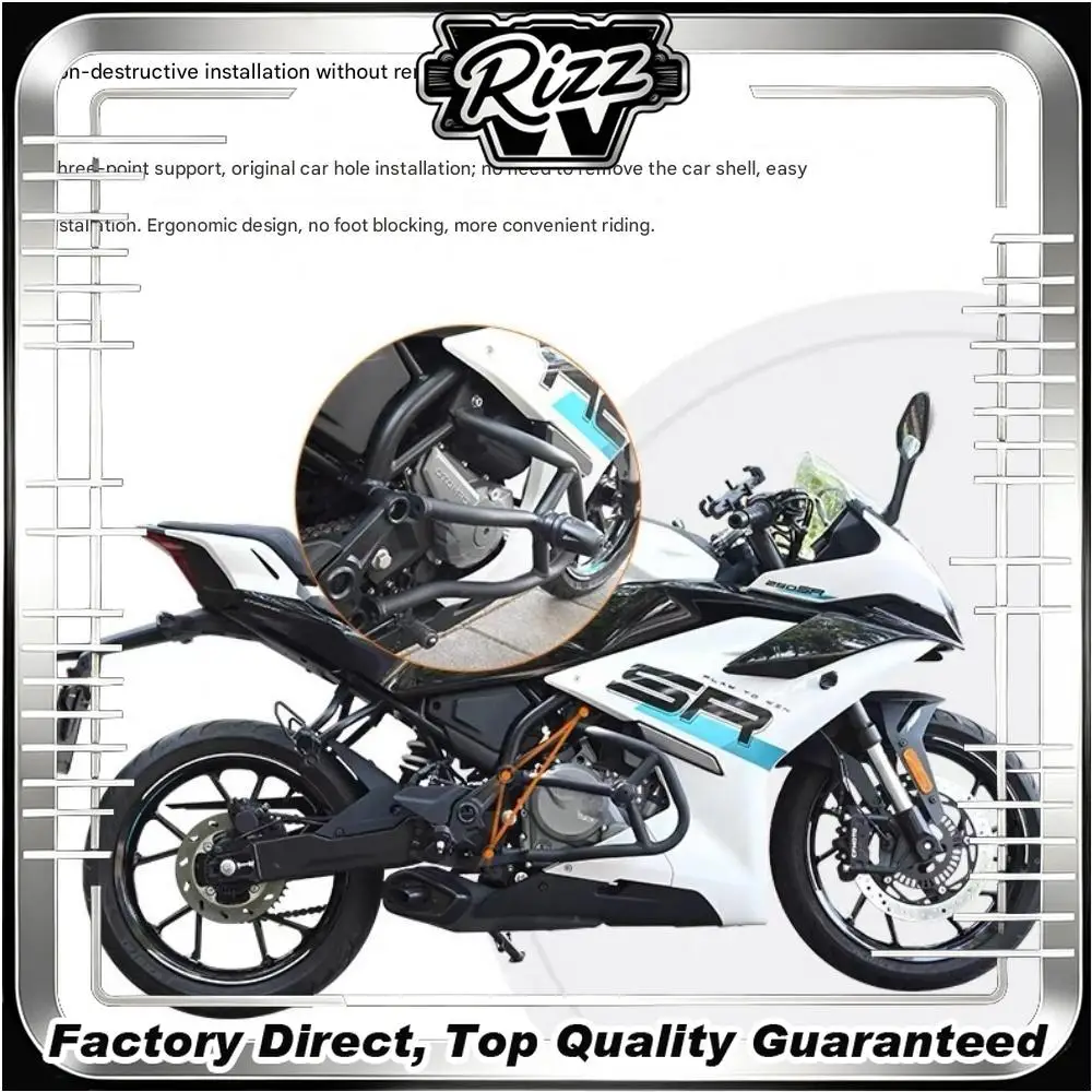 FOR SR250 Sport Bike Anti-Collision Crash Bar Three-Point Support Reinforced Fall Protection Modification Accessory for Enhanced