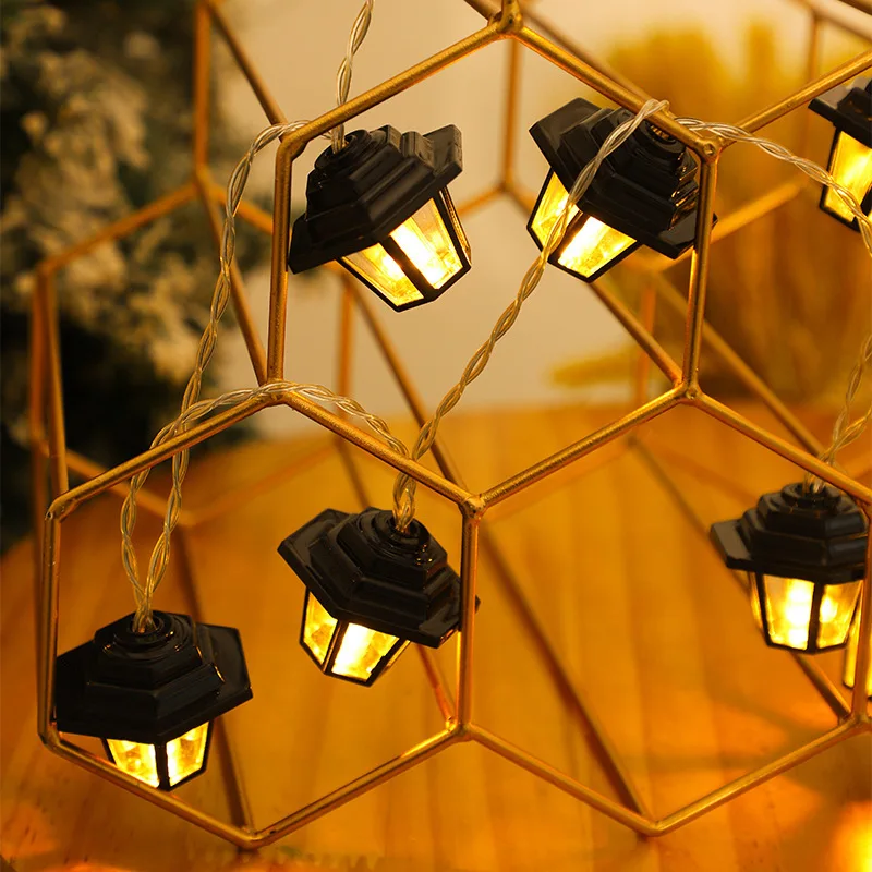 Waterproof Outdoor LED Palace Vintage Shape String Lights Romantic Atmosphere Lamps For Villa Garden Yard Courtyard Holiday