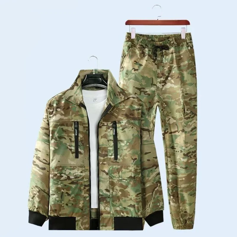 

New Outdoor Camouflage Overalls Thick Wear-resistant Instructor Military Training labor protection clothing