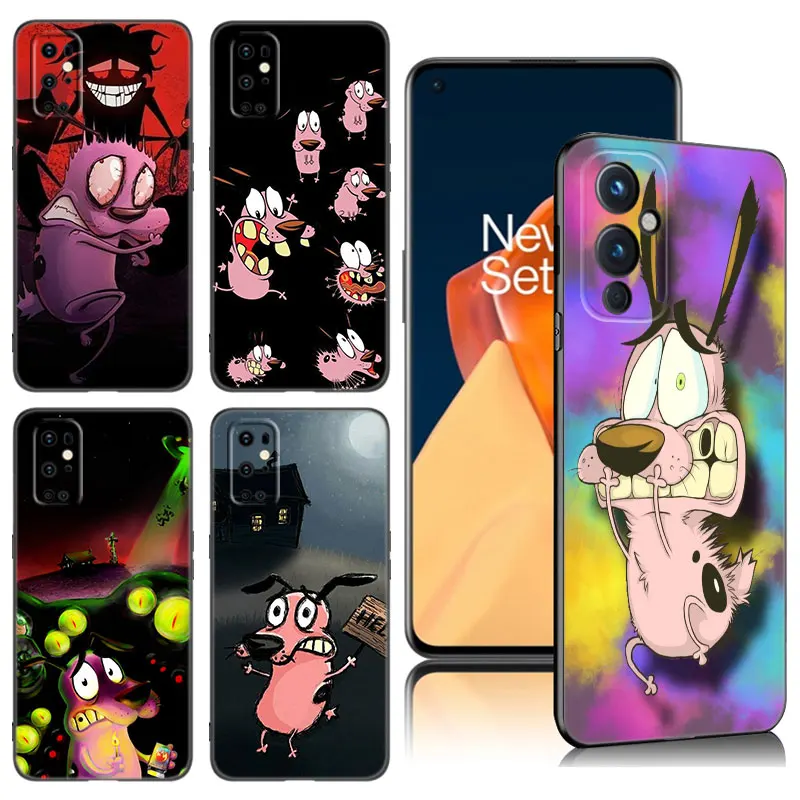 Dog-Courage-The-Cowardly Phone Case For OnePlus 9 10 ACE 2V Pro 9RT 10T 10R 11R Nord CE 2 3 Lite N10 N20 N30 5G Black Cover