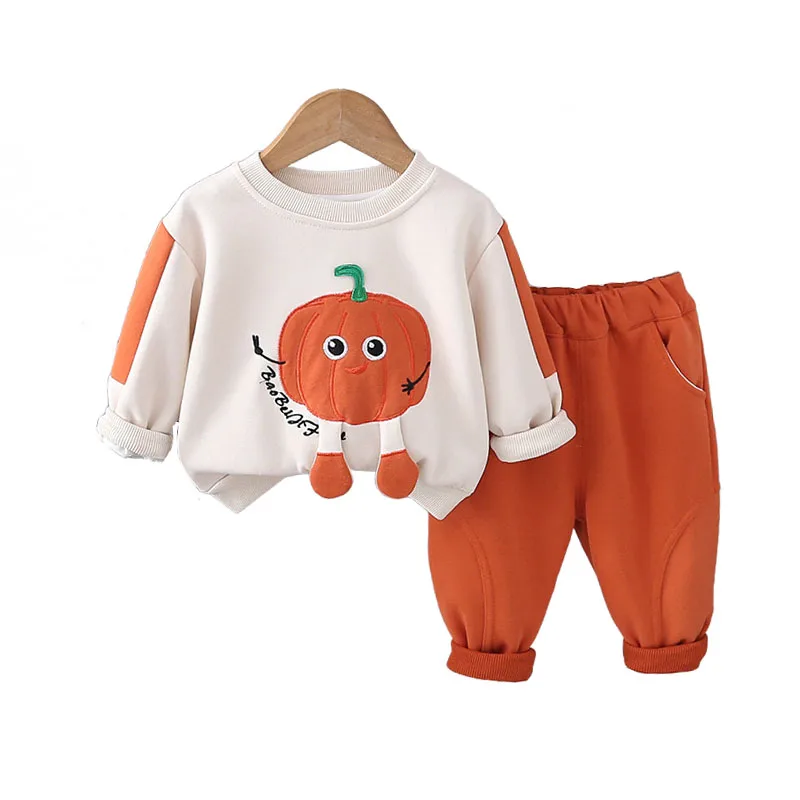 2024 Fall Baby Boys Designer Luxury Clothes Christmans Outfits for Boy Cartoon Pullover Long Sleeve Hoodies and Pants Kids Set