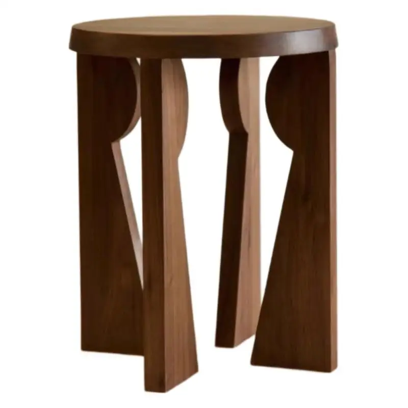 

Medieval creative home solid wood round sofa corner few living room retro leisure