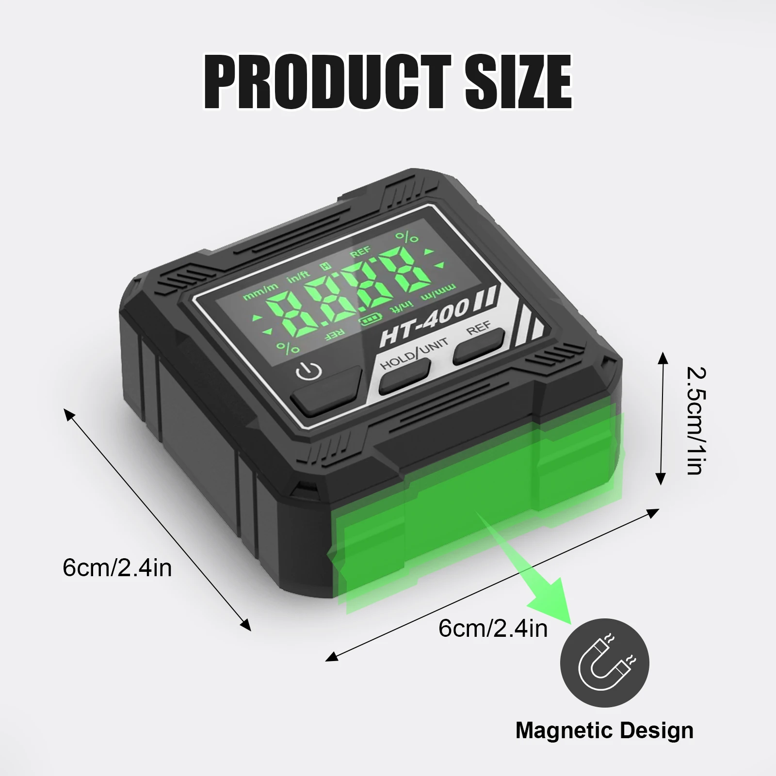 360 درجة مستوى صندوق الدقة الرقمية زاوية المنقلة العالمي البسيطة الرقمية المنقلة الميل تستر أدوات قياس #6