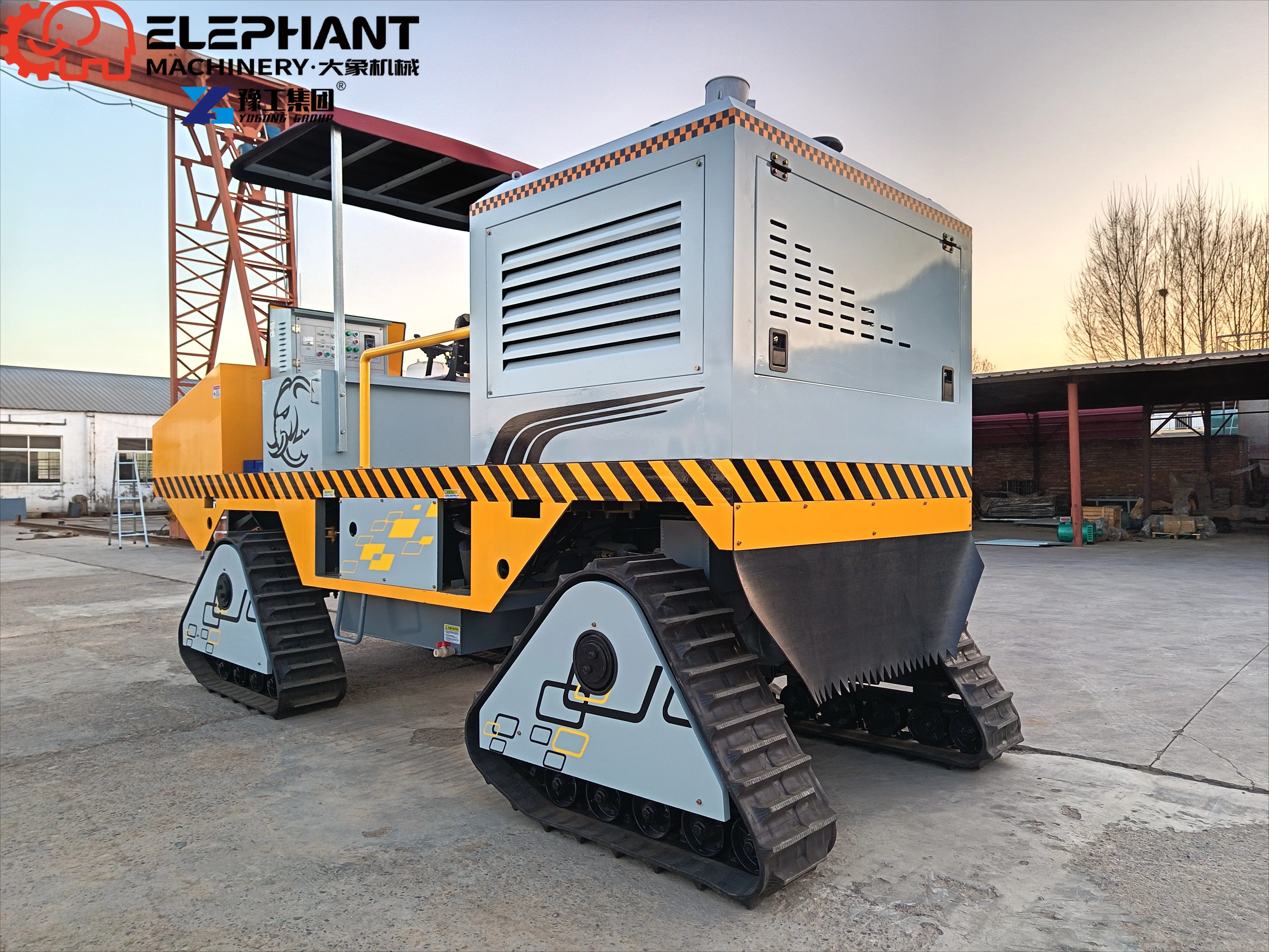 All-in-one Concrete Curb Slipform Machine ±2mm Laser Tolerance Dry Mix Use for Urban and Rural Road Curbing