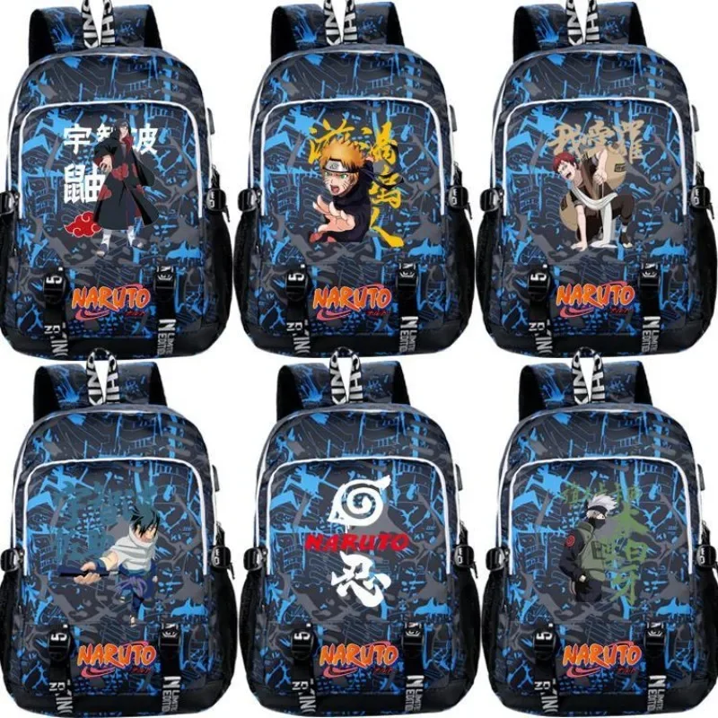 

Hatake Kakashi Uzumaki Naruto I Love Luo Left Rib Naruto Schoolbag Anime Primary and Secondary School Students Backpack