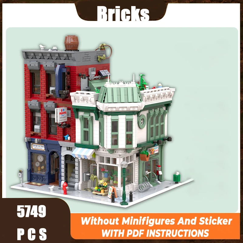 정교한 새로운 MOC 블록, 건축 모형, 시계, 상점 모퉁이, 모듈식 어린이 장난감, 선물, DIY 조립 세트
