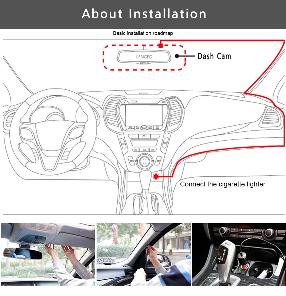1080P WIFI Dual-Kamera Dashcam für Autos, Front- und Innenkamera, Autokamera mit IR-Nachtsicht, Loop-Aufnahme, Weitwinkel-Auto-DVR – Detail 11